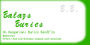 balazs burics business card